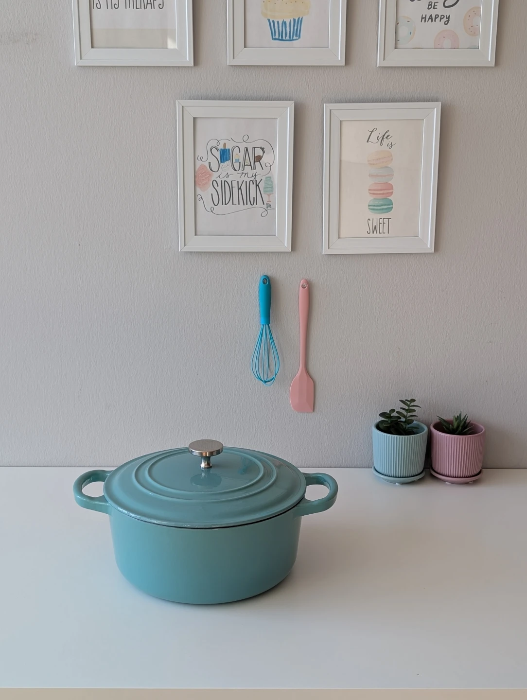 Teal Cast Iron Dutch Oven