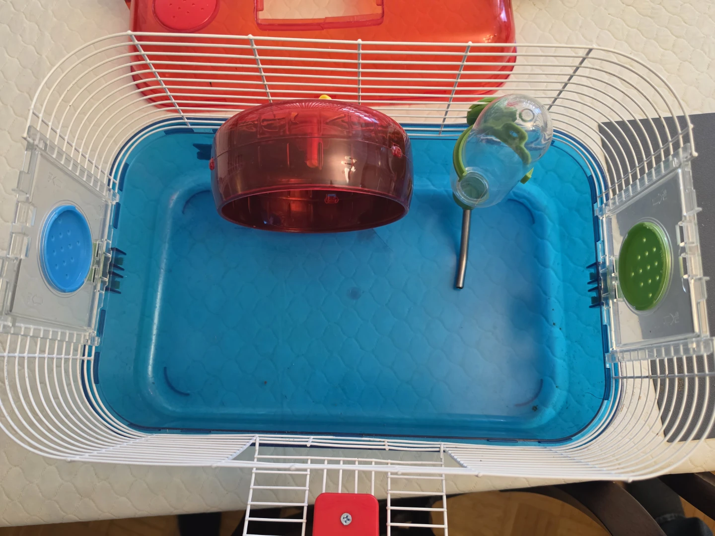 Small Animal Habitat Cage with Wheel and Water Bottle - photo 2