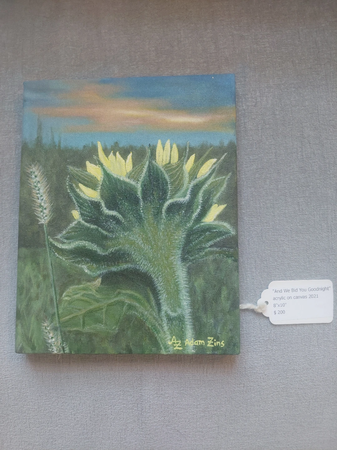 "And We Bid You Goodnight" Acrylic Painting 8"x10" - photo 2