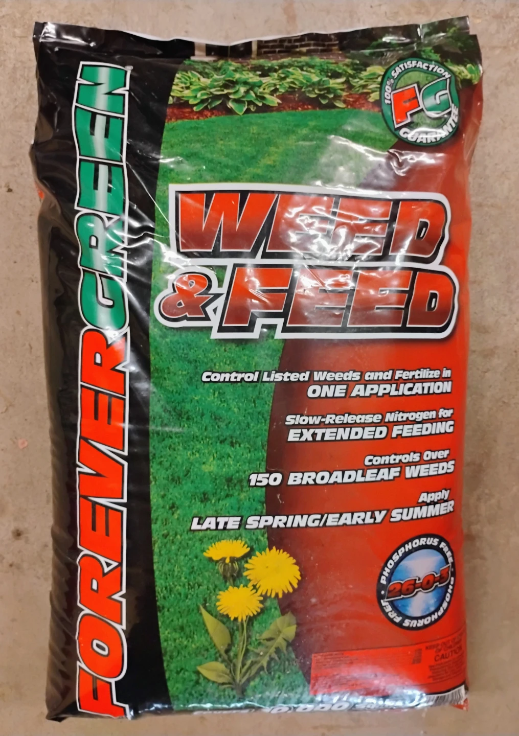 "FOREVER GREEN” WEED & FEED