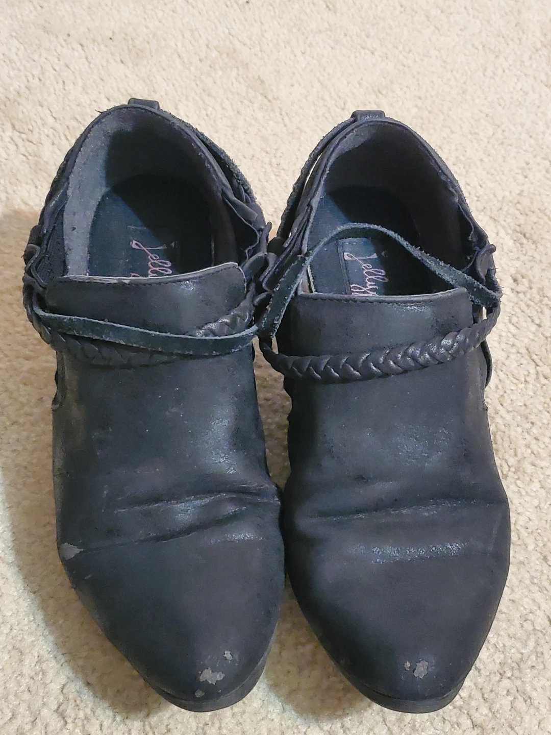 Jellypop Black Ankle Boots with Braided Detail - photo 3
