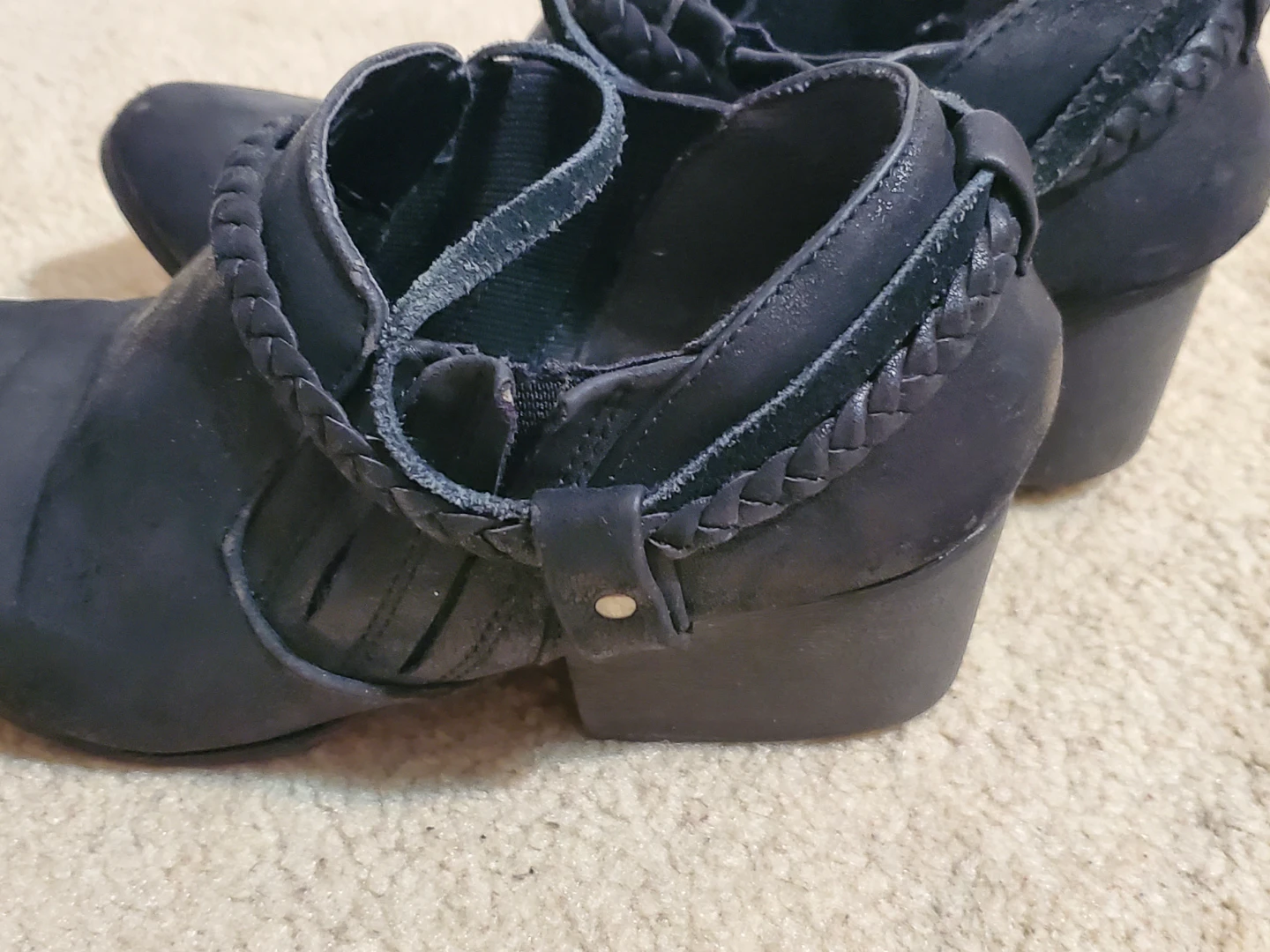 Jellypop Black Ankle Boots with Braided Detail - photo 4