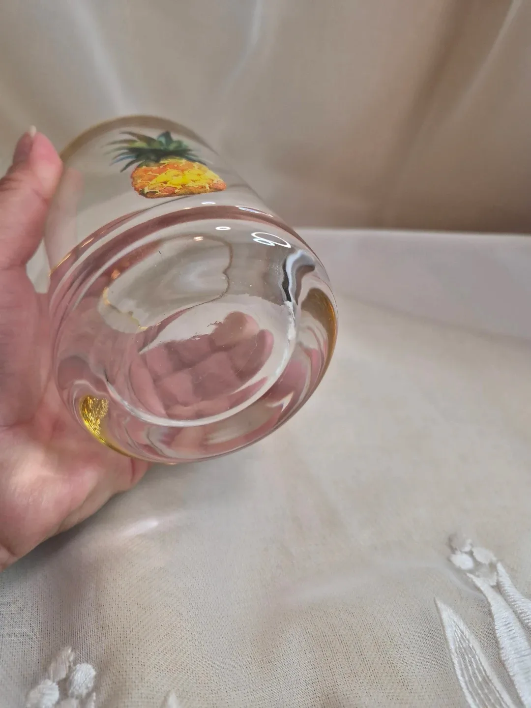 4" x 3" Glass with Pineapple - photo 5