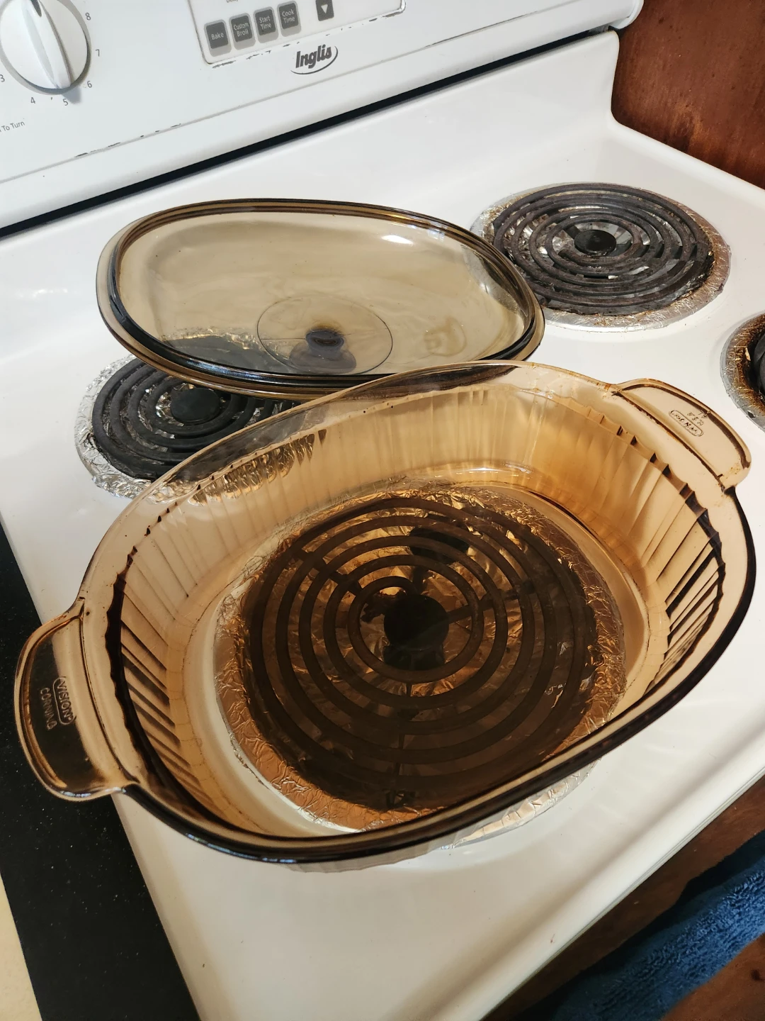 Vision Corning Amber Glass Casserole Dish with Lid
