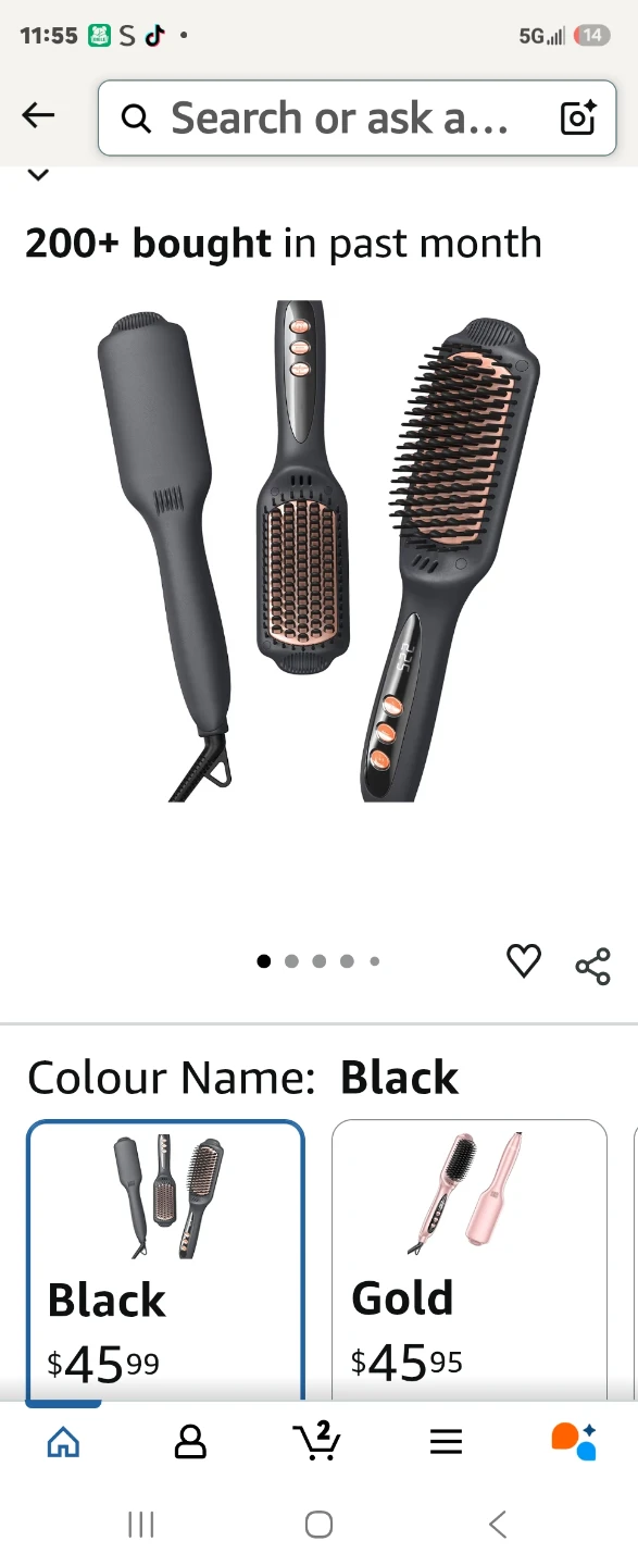 Revlon One-Step Hair Dryer and Styler (Black & Gold) - photo 2