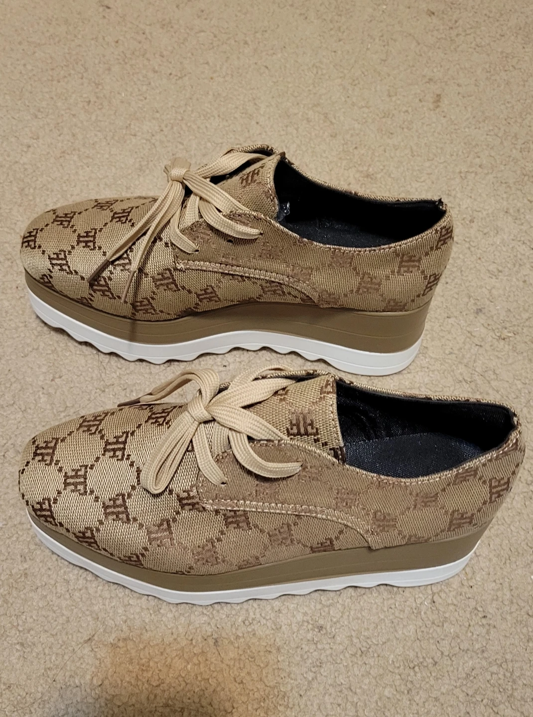 Tan Monogram Platform Shoes - photo 3