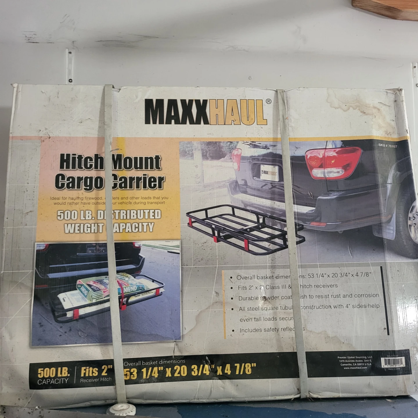 MAXXHAUL Hitch Mount Cargo Carrier 500 LB Capacity