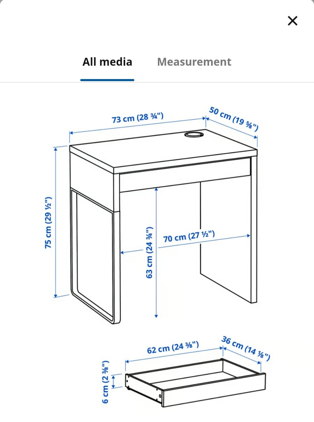 IKEA MICKE Work Desk - Black-Brown - photo 2