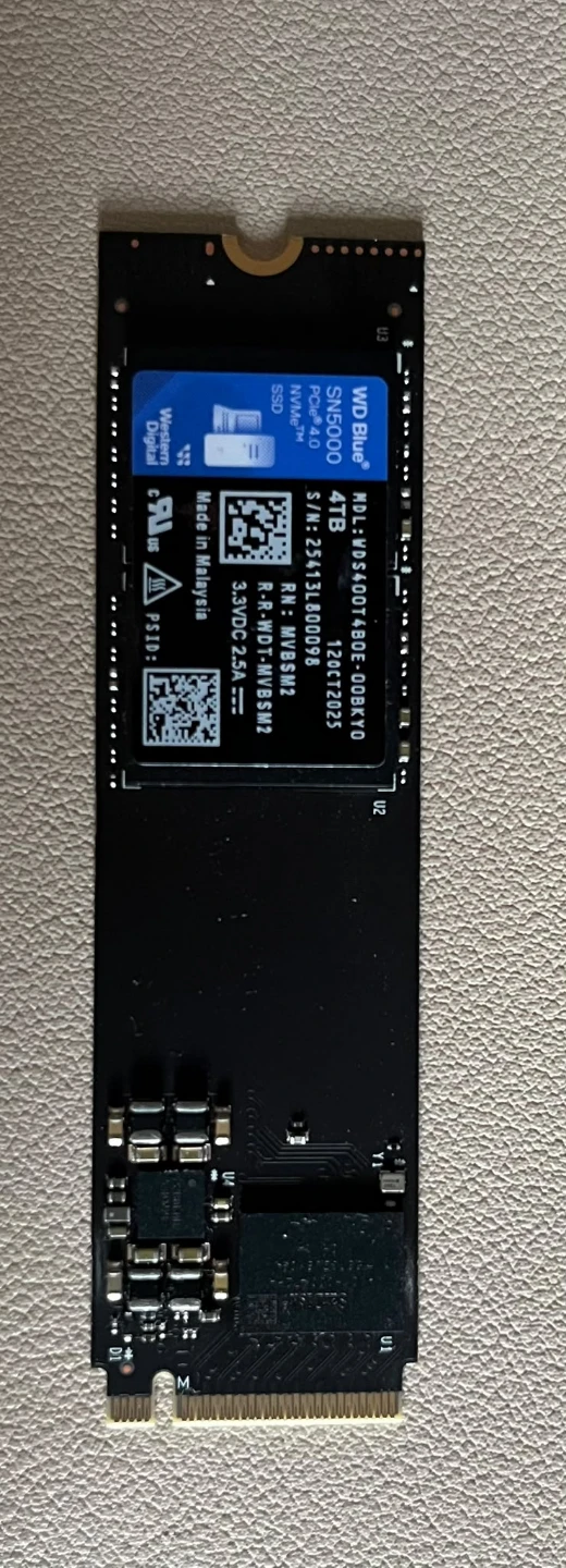 WD 4tb NVME Almost New (Used < 1 day)