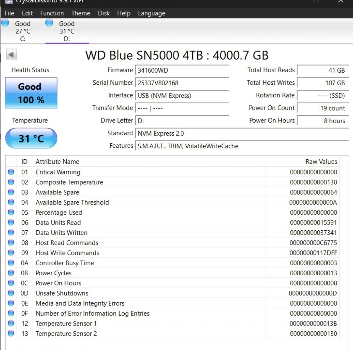 WD 4tb NVME Almost New (Used < 1 day) - photo 3