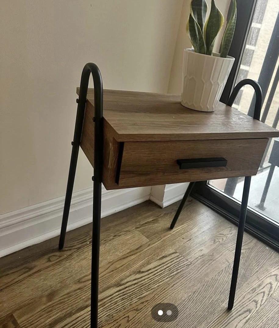Wooden Accent Table with Drawer