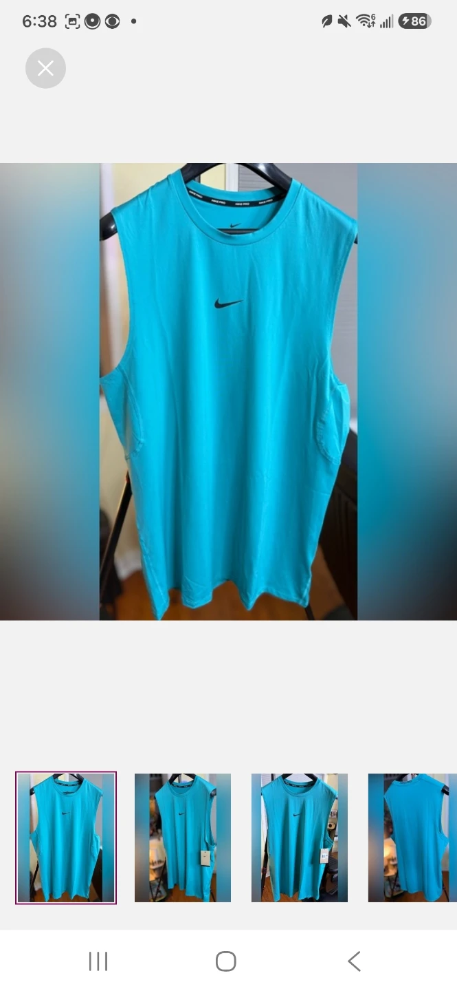 NWT Men's Nike Pro Dri-FIT Training Slim Sleeveless Shirt.2XL. - photo 5