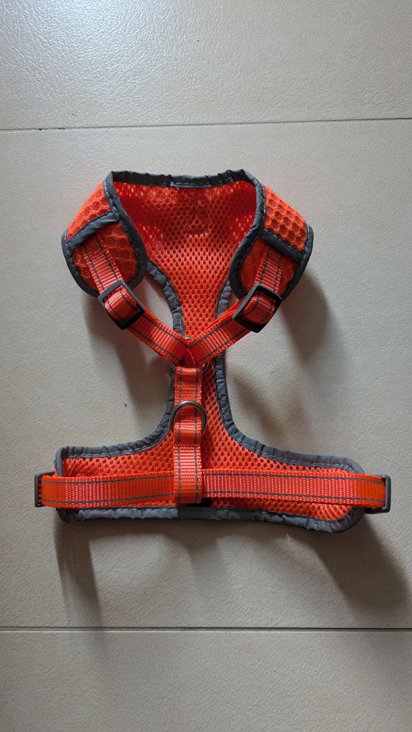 ThinkPet Orange Mesh Dog Harness - photo 2