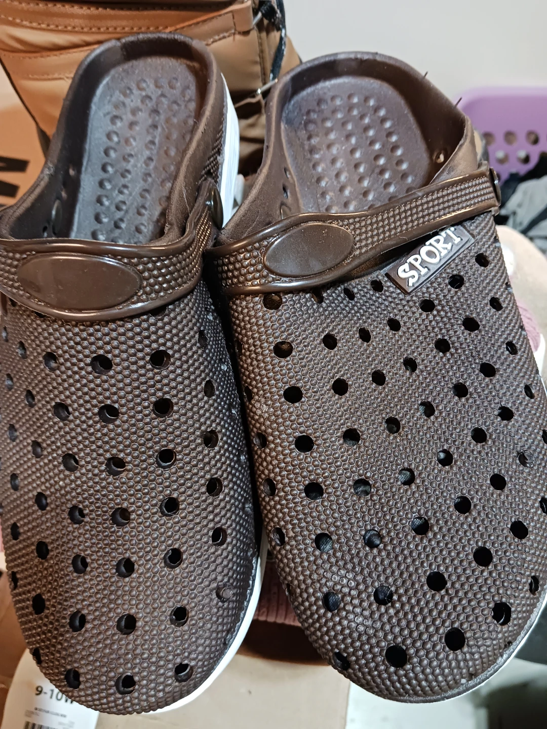 Brown Sport Clogs Size 41