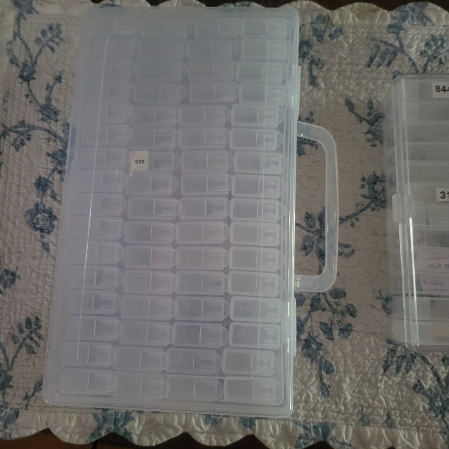 Plastic storage organizer for beads and other small crafts