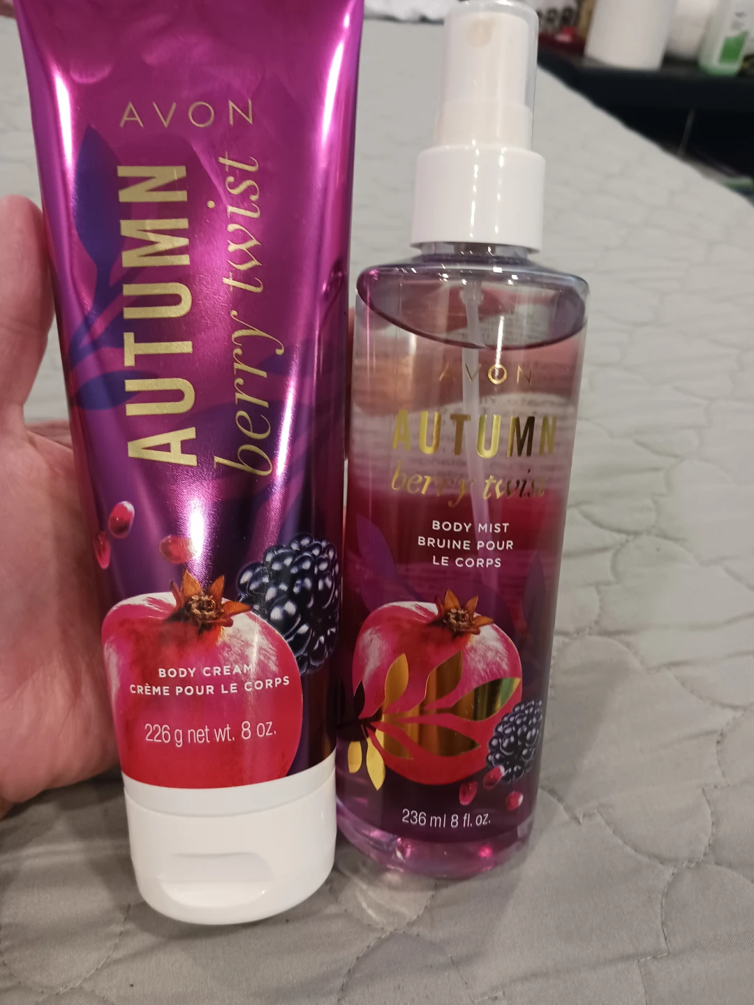 Avon Autumn Berry Twist Body Cream & Body Mist Set