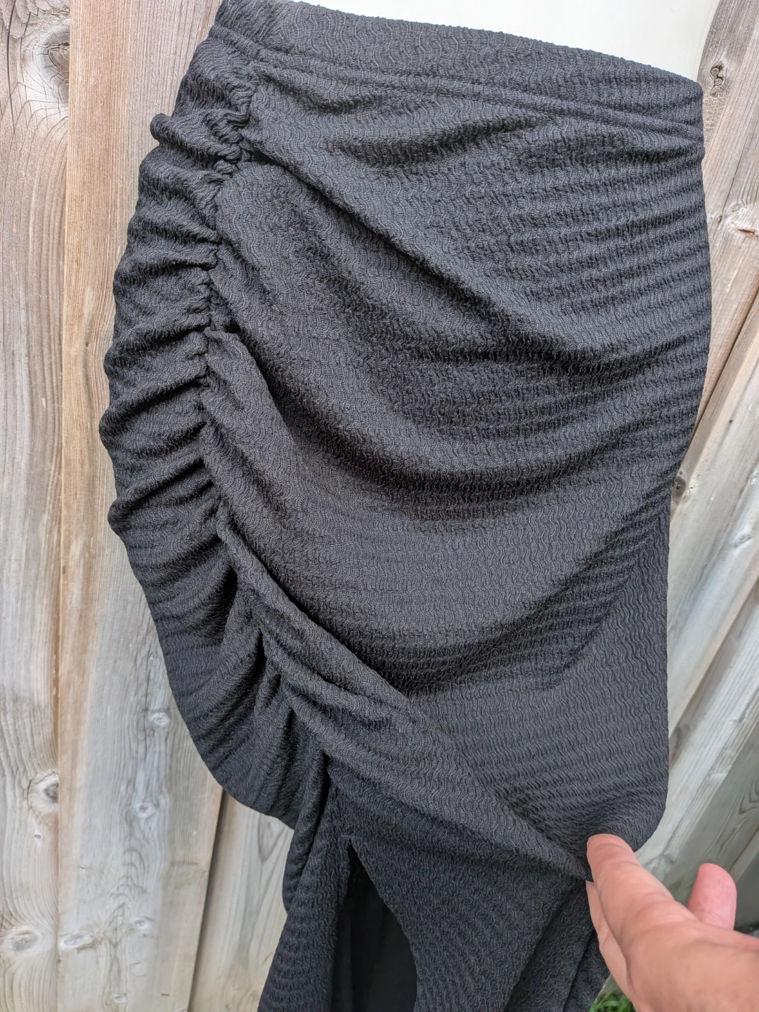 Black Ruched Maxi Skirt sz 2XL - photo 4