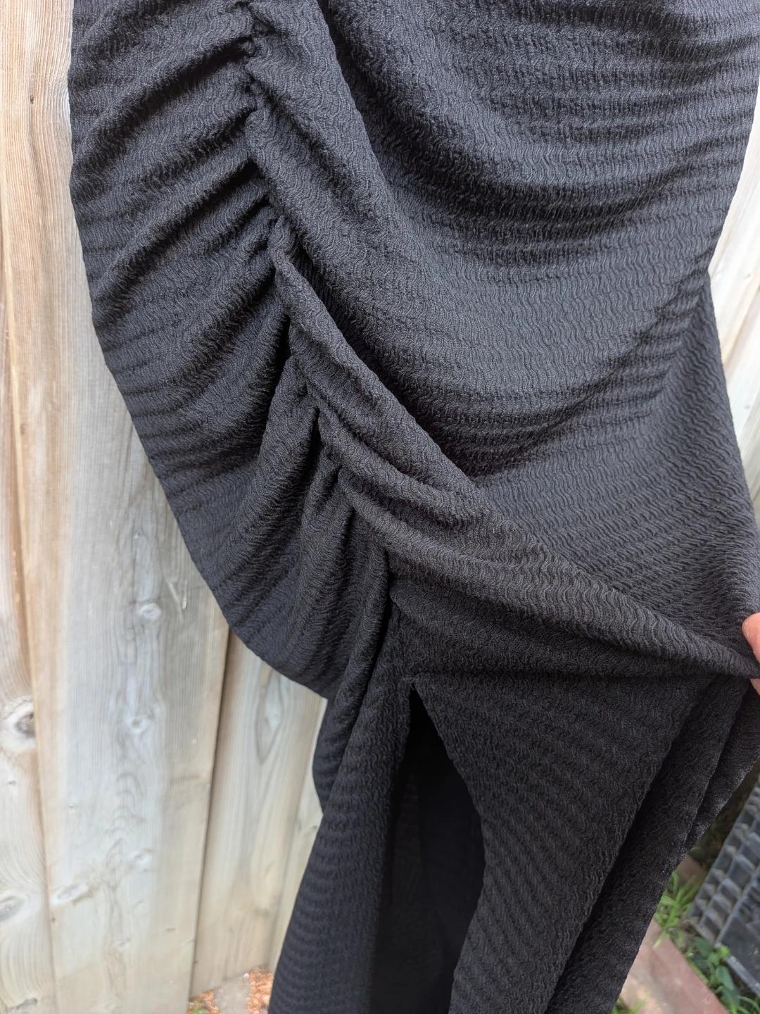 Black Ruched Maxi Skirt sz 2XL - photo 5
