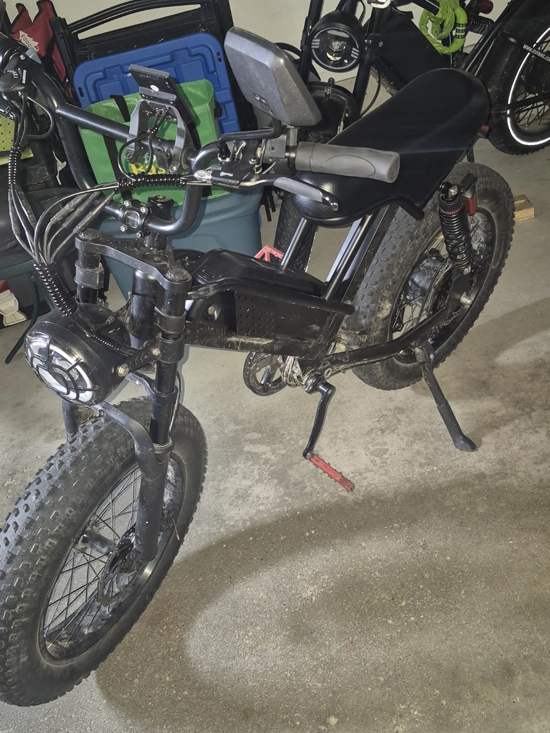 Black Fat Tire Electric Bike - photo 3