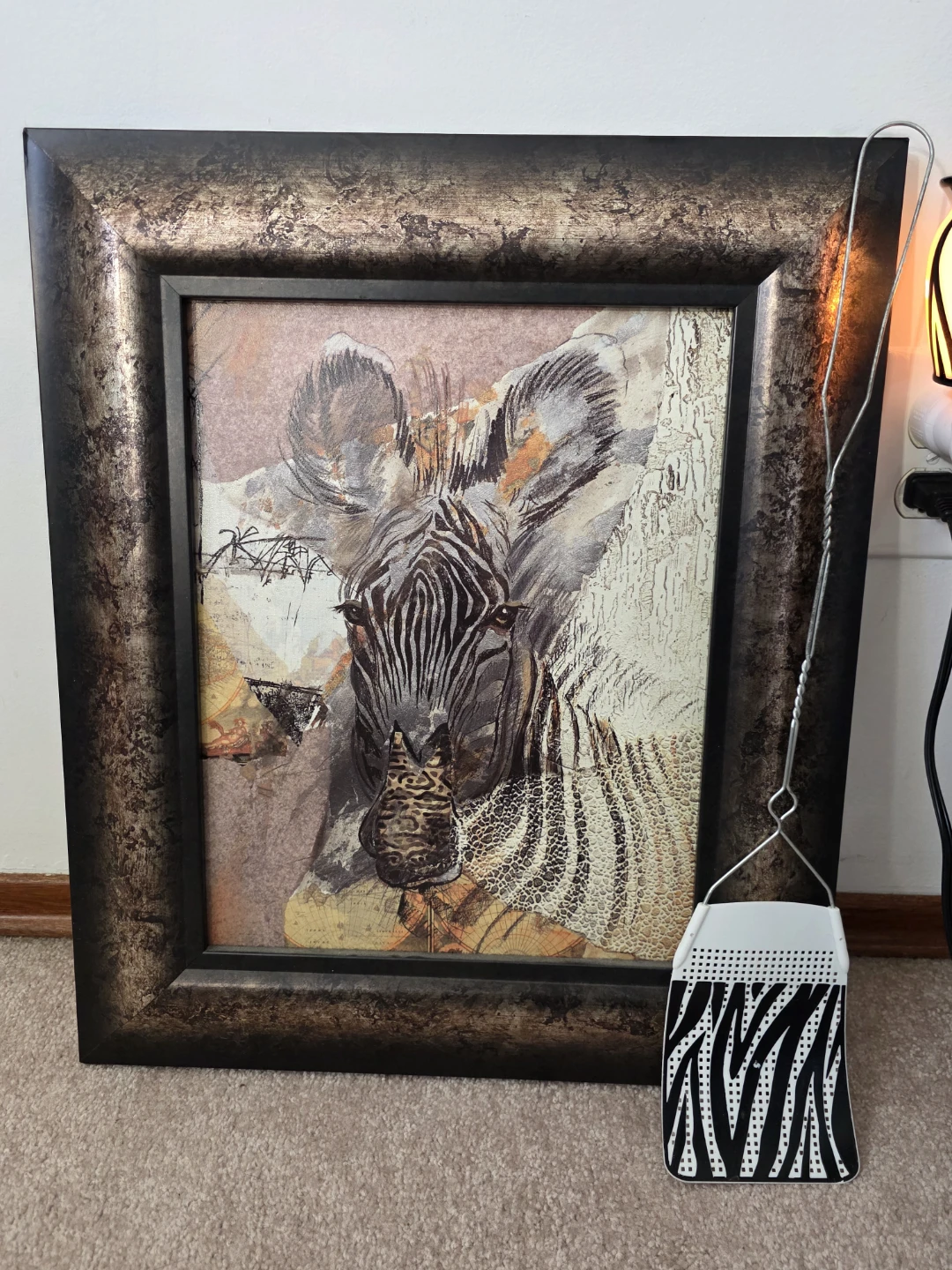 Zebra Print Home Decor Lot - photo 2