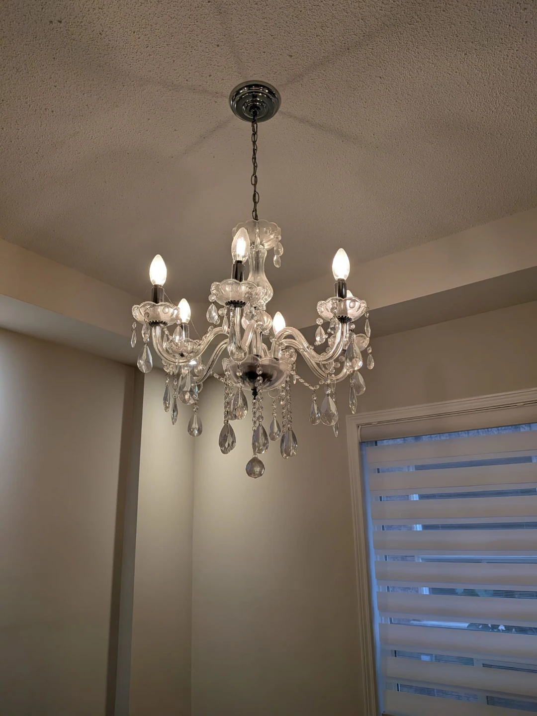 Used Clear Crystal Chandelier - photo 2