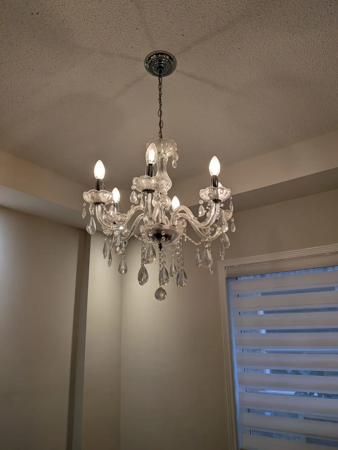 Used Clear Crystal Chandelier - photo 2
