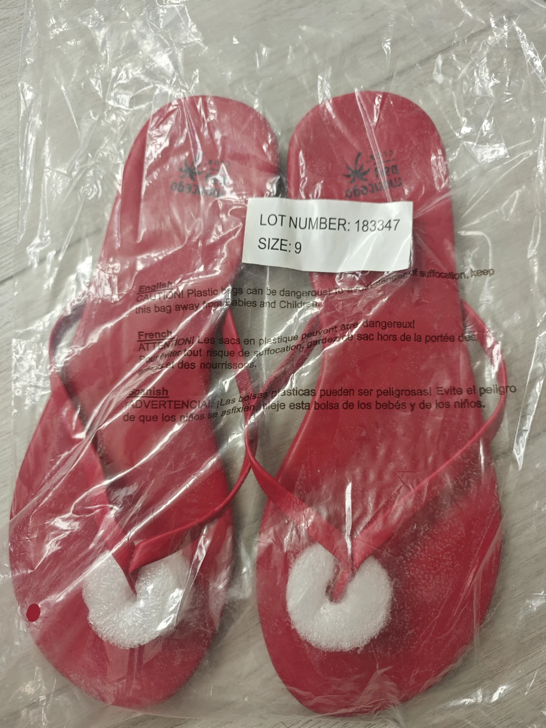 Montego Bay Club Red Flip Flops - Size 9 - photo 2