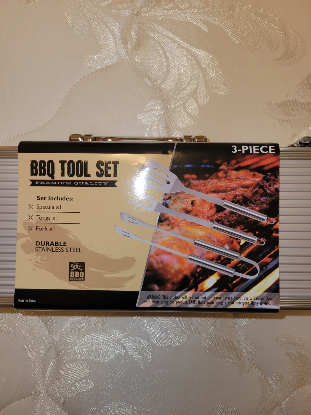 BBQ Tool Set - 3-Piece Stainless Steel