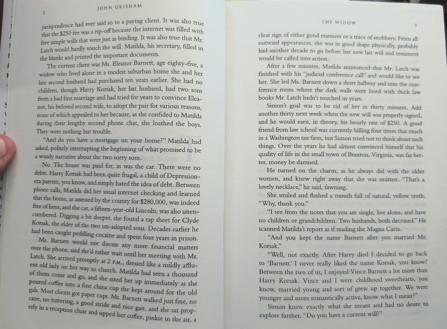 John Grisham The Widow, Hardback 2025 Novel - photo 5