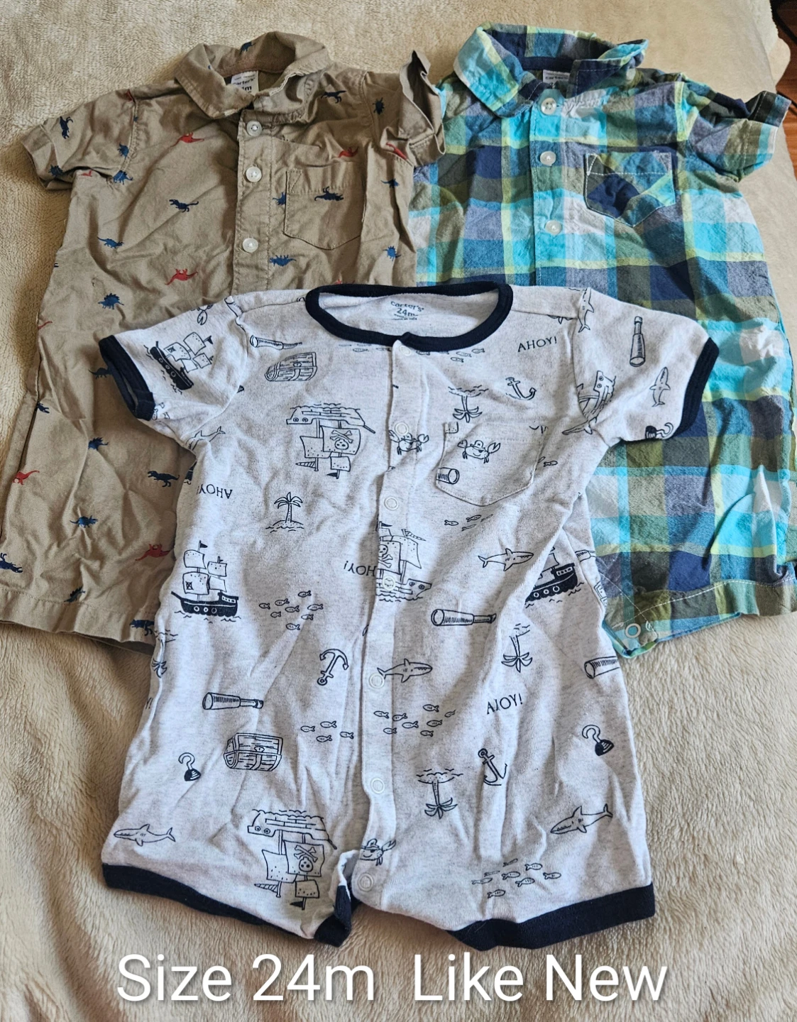 Boys Summer Rompers Size 24m