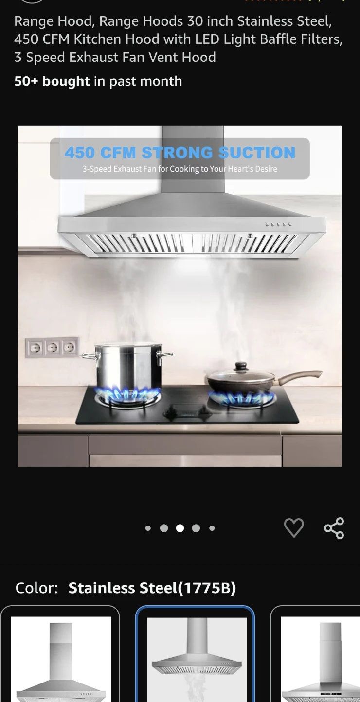 Tiéasy 30 Inch Stainless Steel Range Hood - photo 2