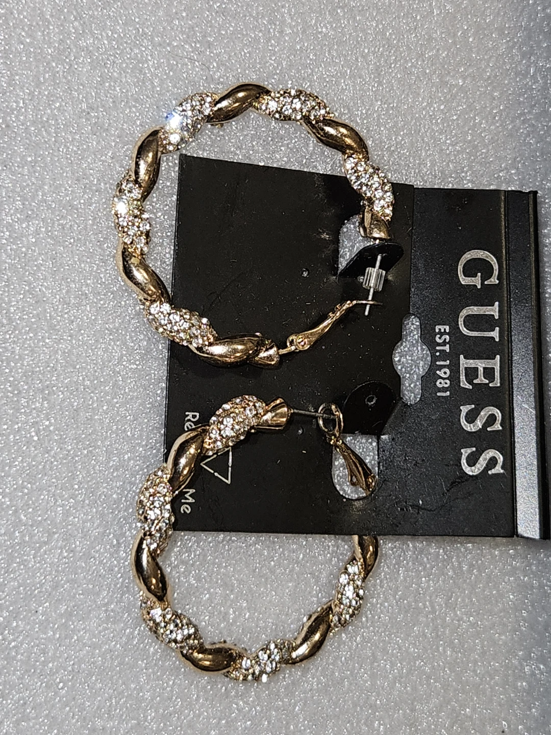 Guess Hoop Earrings and Black Wallet Set - photo 4