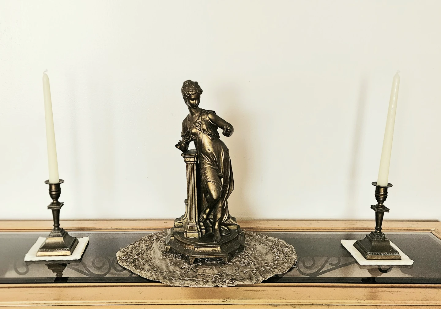 Bronze Figurine & Candle Holder Set ✨️ - photo 3