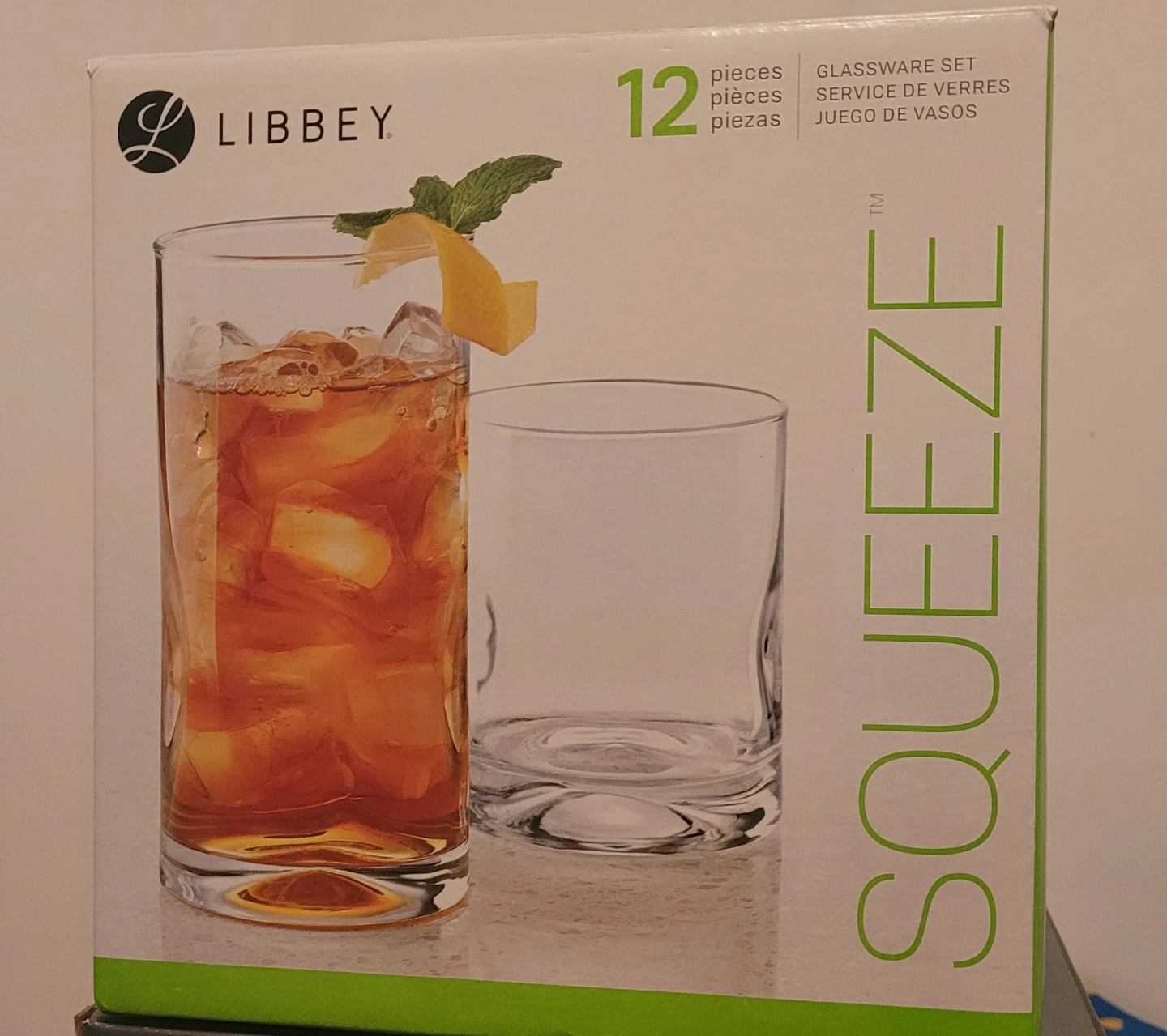 Libbey Squeeze Glassware Set - 12 Pieces
