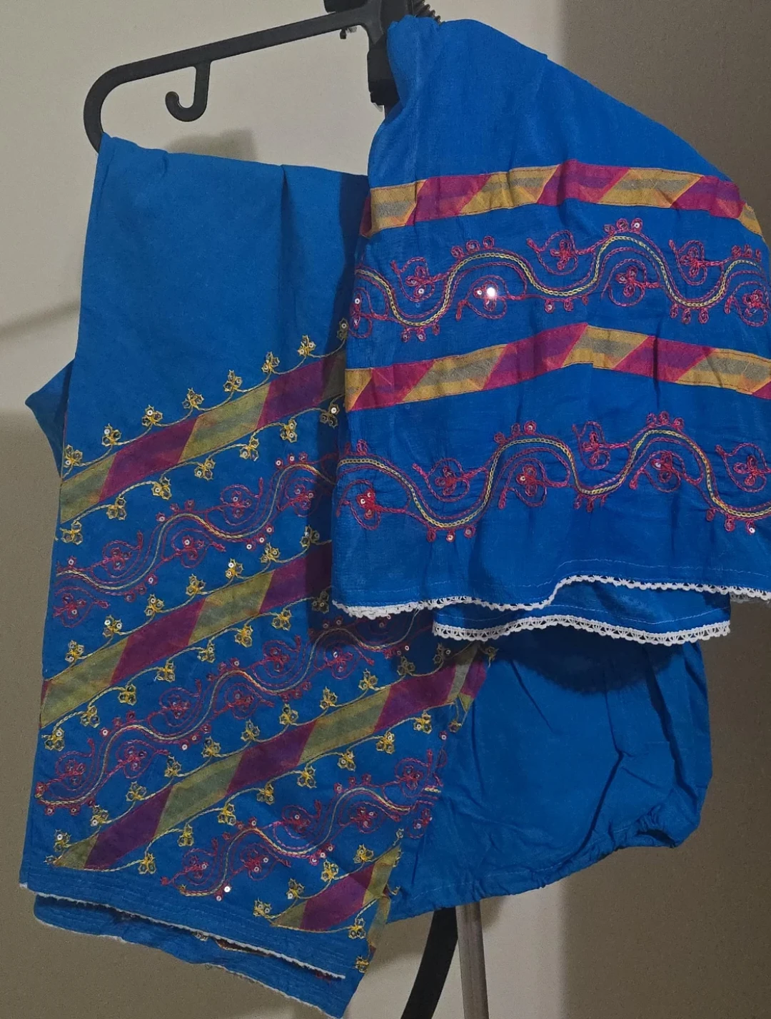 Blue Embroidered Salwar  and dupatta set