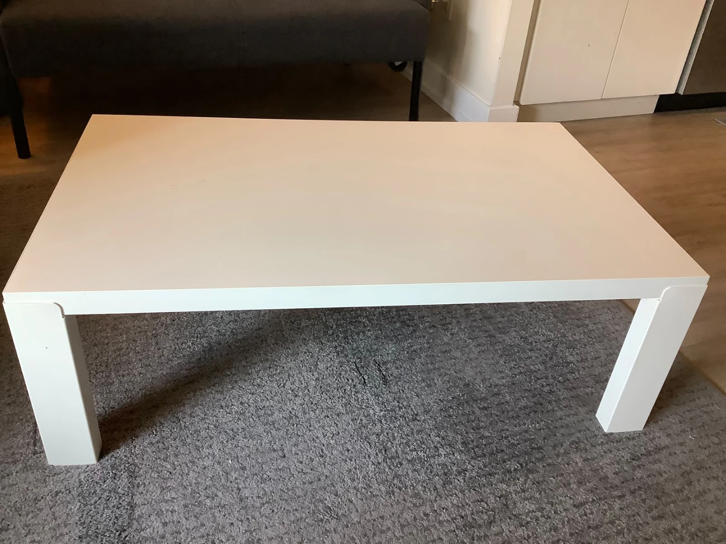 White coffee table/ adjustable kids table