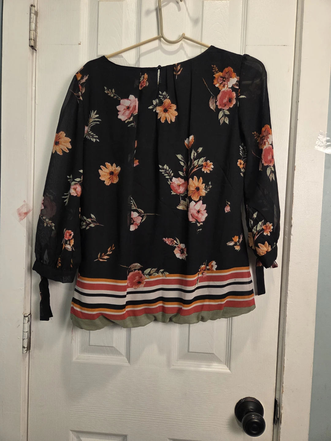 Roz & Ali Black Floral Dress Size S - photo 2