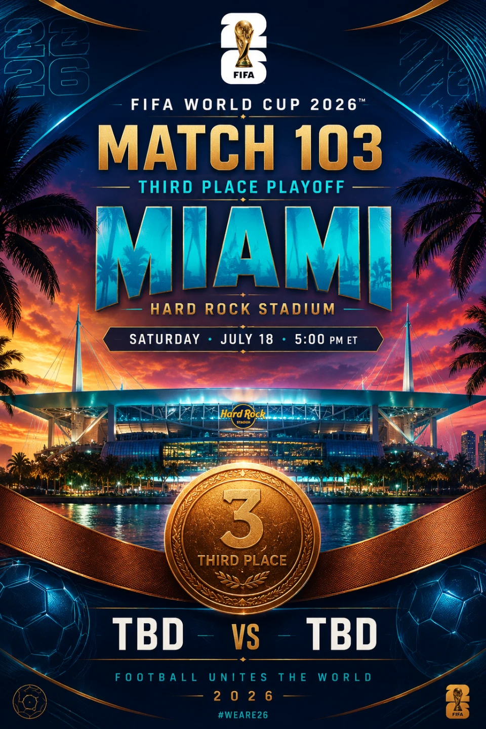 FIFA World Cup 2026 Third Place Playoff Match 103 Miami
