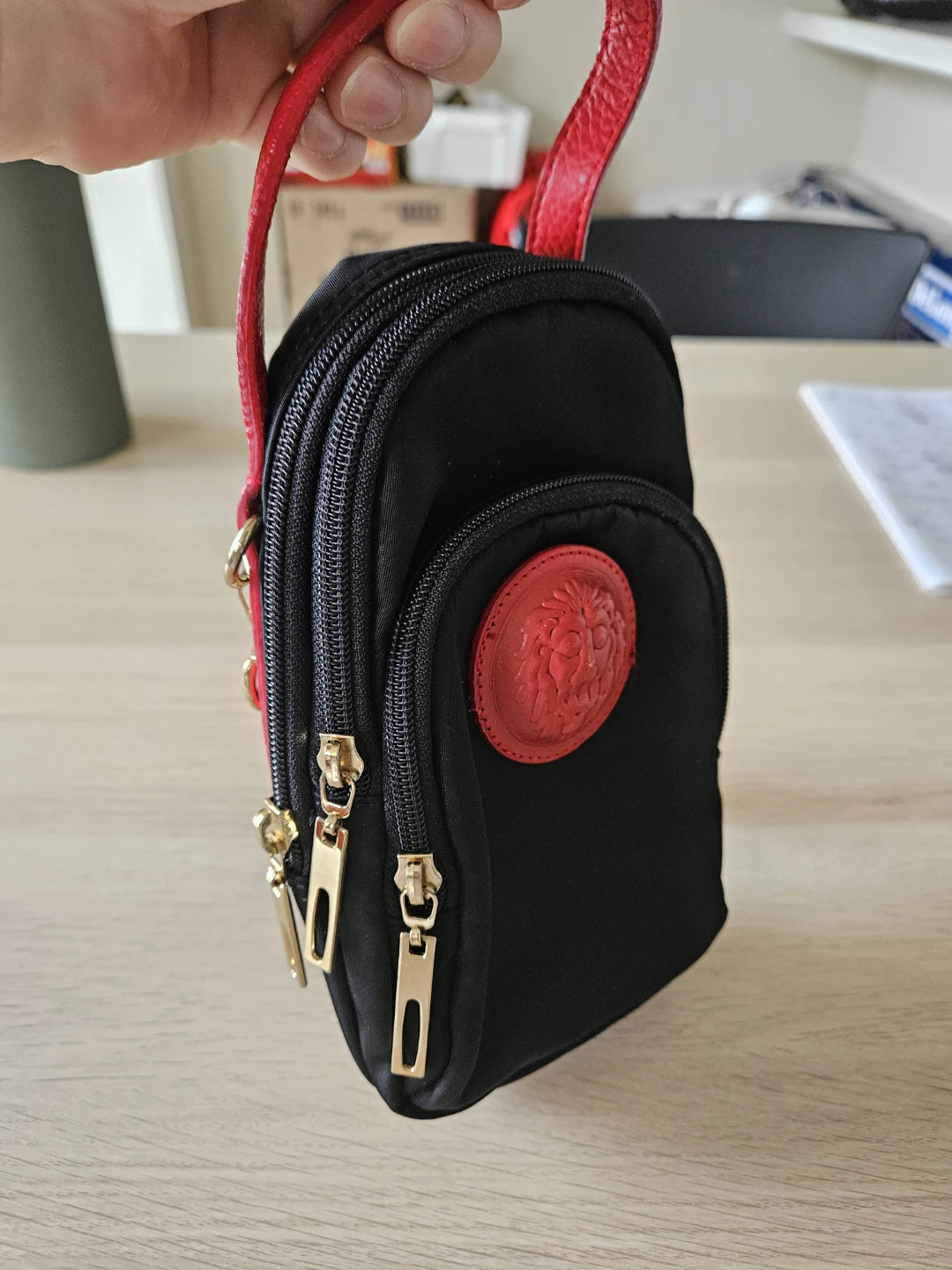 Black Mini Crossbody Bag/Phone Bag - 3 pockets