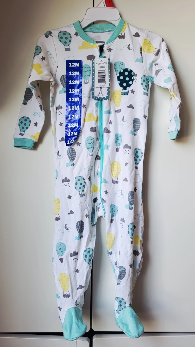 Tuffy Baby Sleepsuit 12M Hot Air Balloon Print