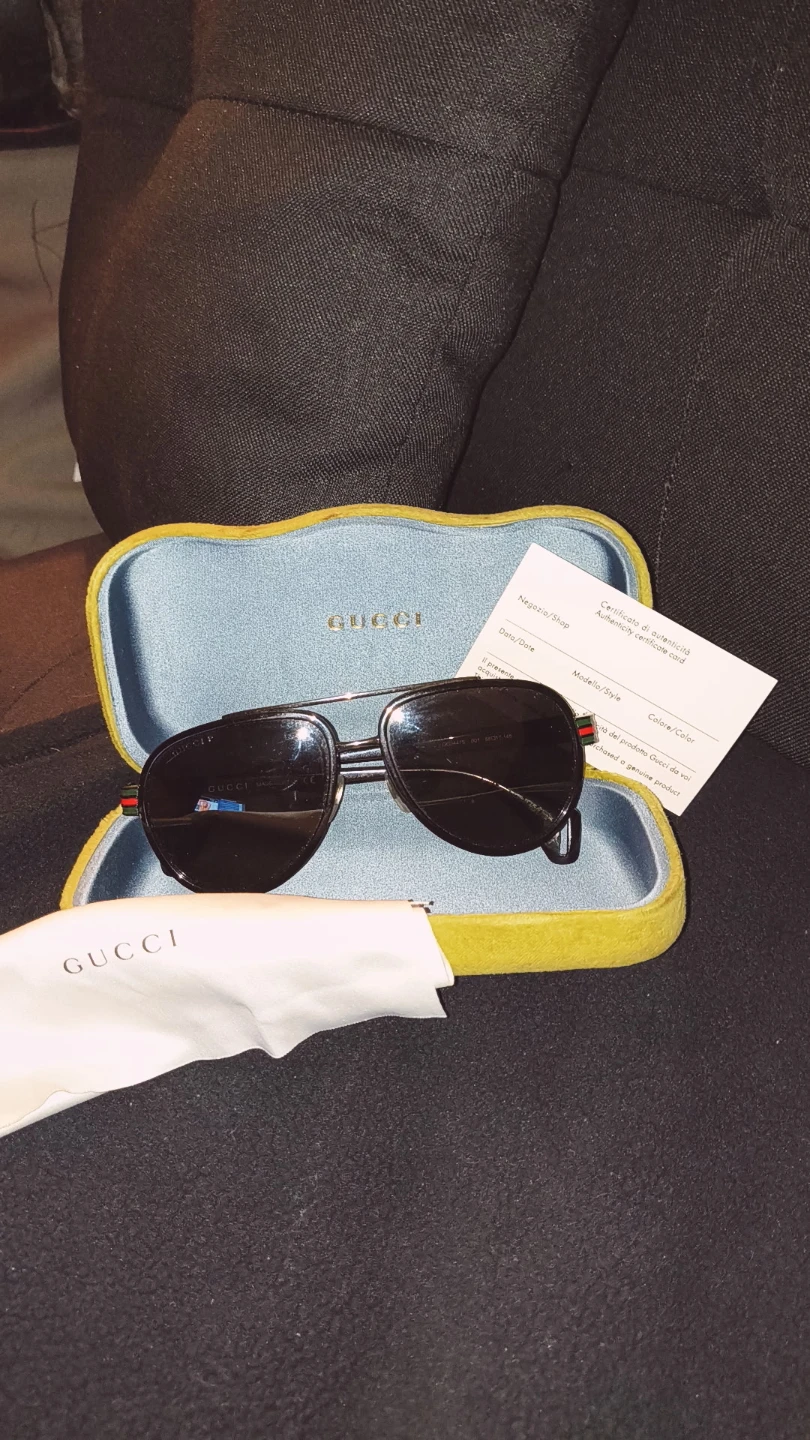 Gucci Aviator Sunglasses with Case - photo 2