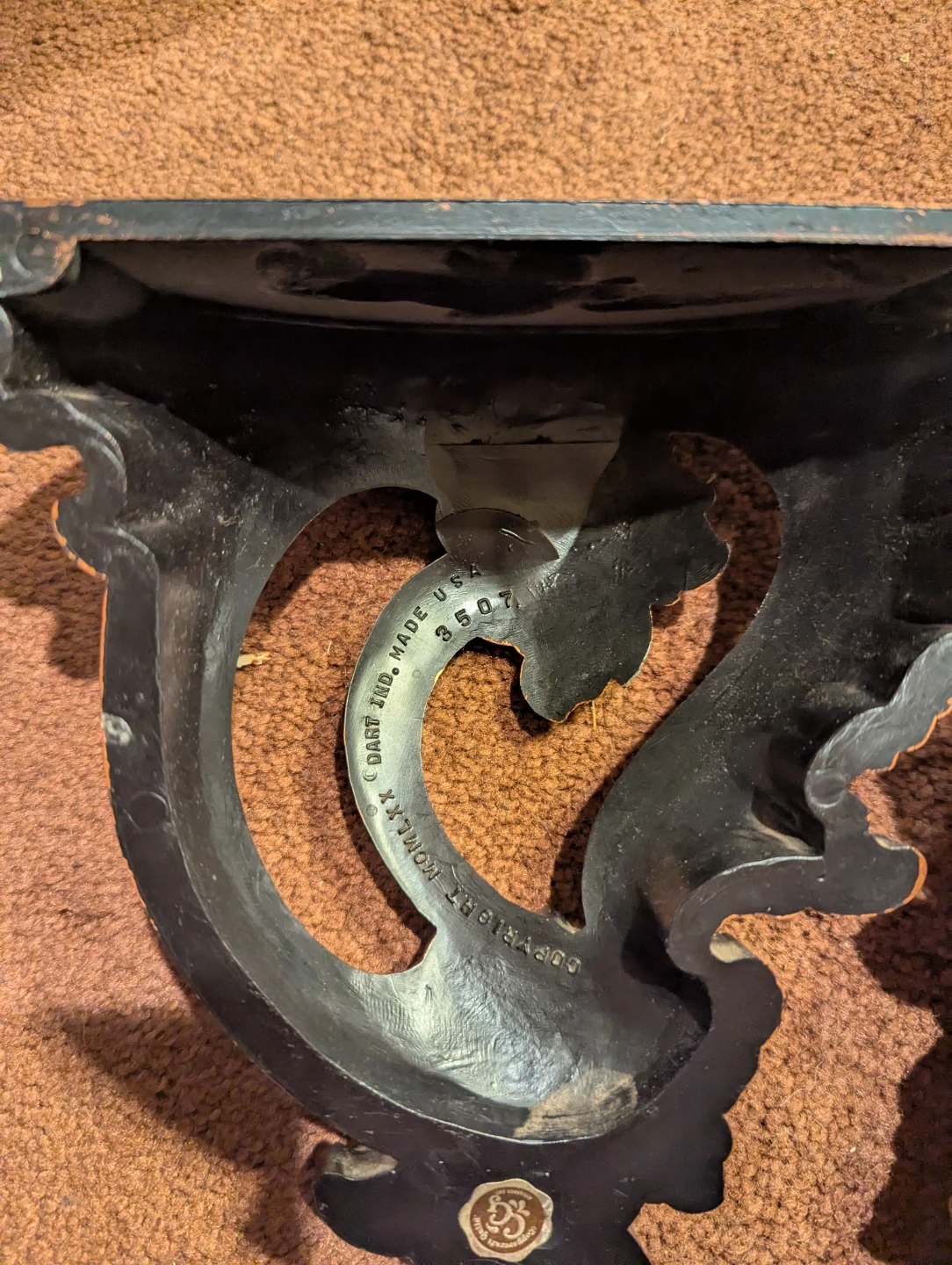 Set of 2 Vintage KORELCO Decorative Wall Shelf Brackets - photo 3