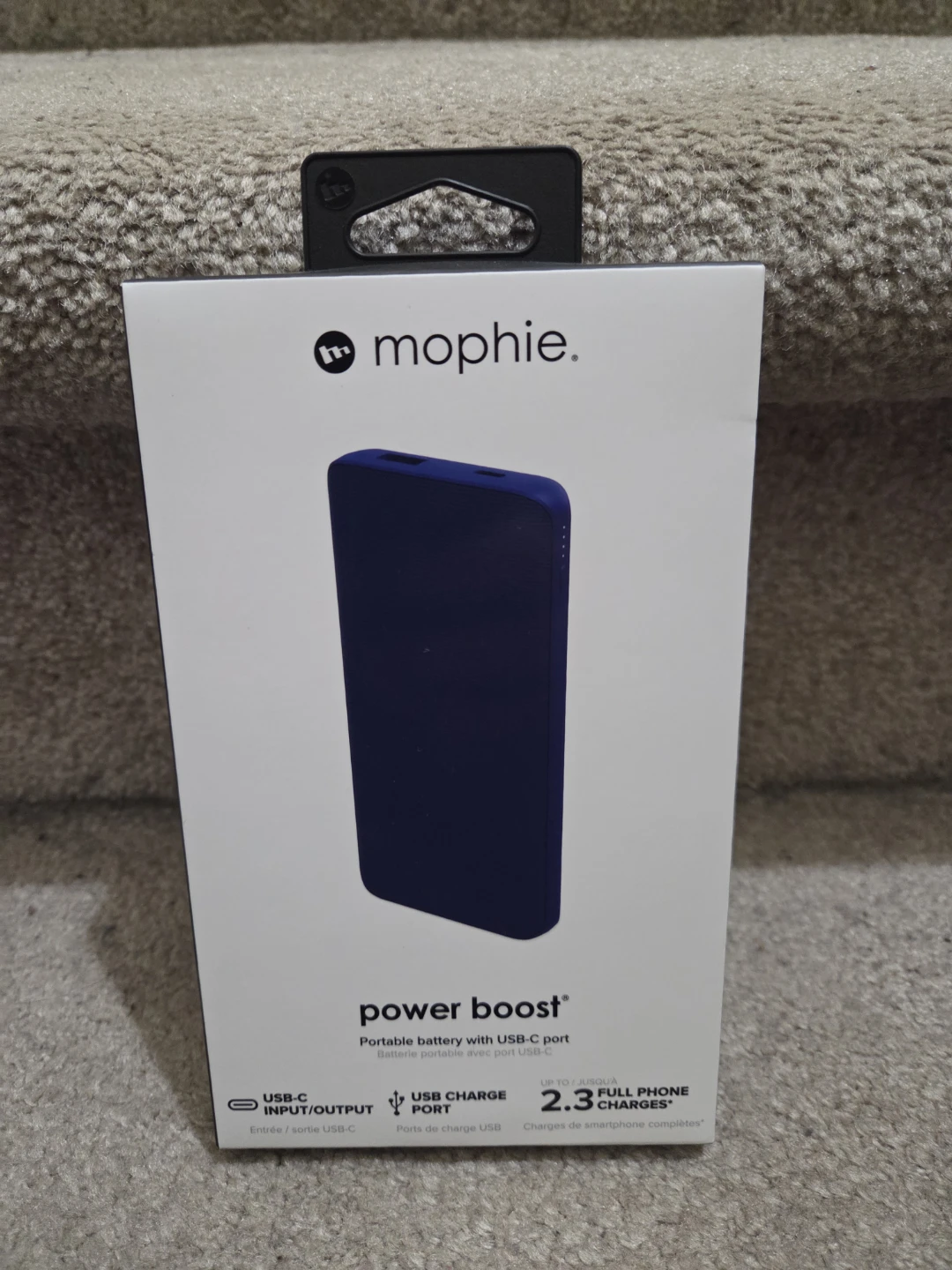 Mophie Power Boost Portable Battery 10,000 mAh Navy Blue