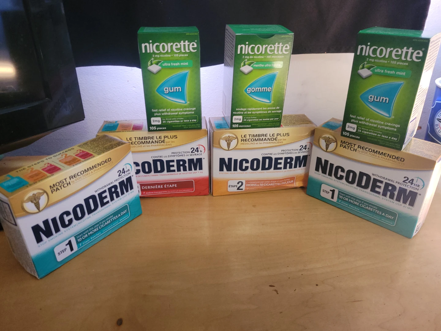 Nicorette Gum & Nicoderm Patches Bundle
