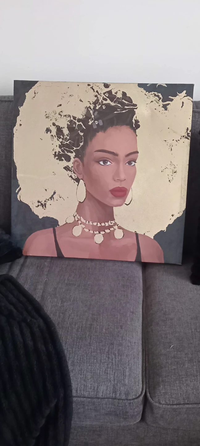 Canvas Wall Art Print - Woman with Gold Hair