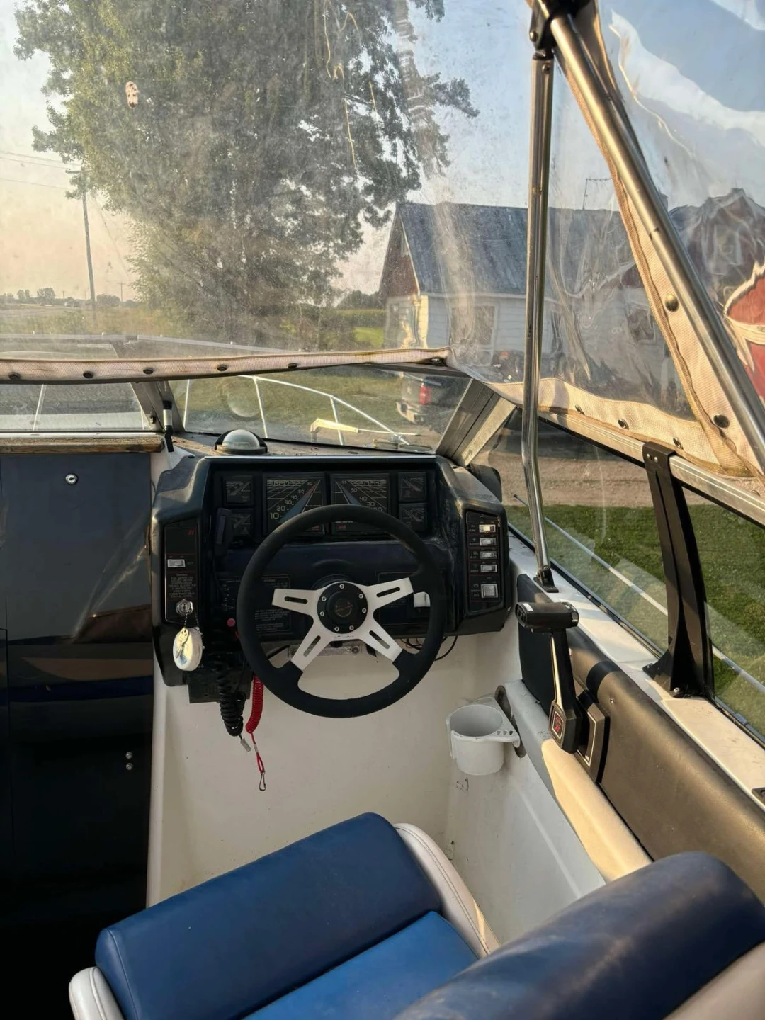 Boat Interior with Galley and Seating