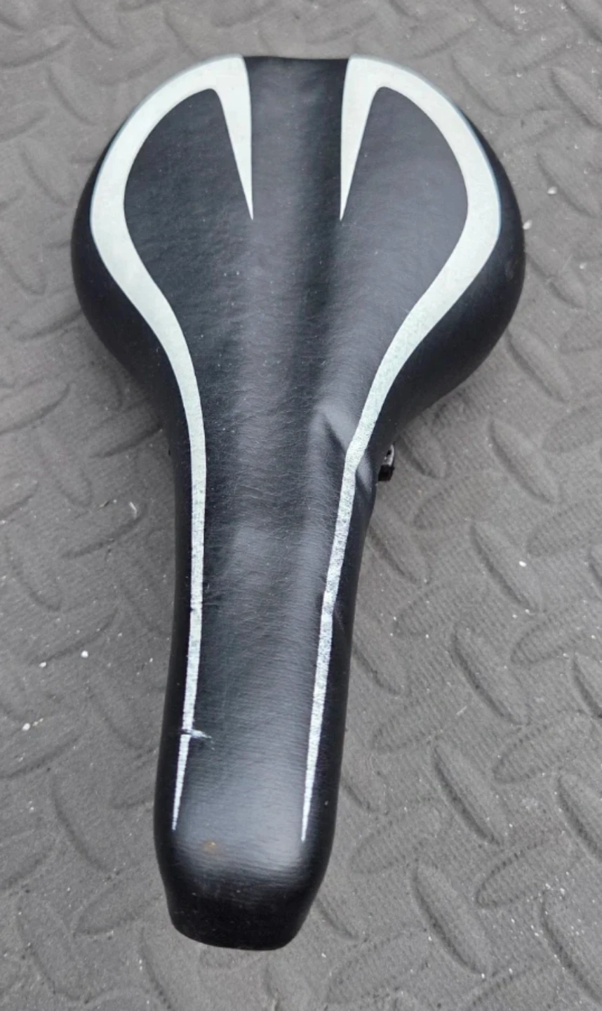 Black Bicycle Saddle with White Accents - photo 5