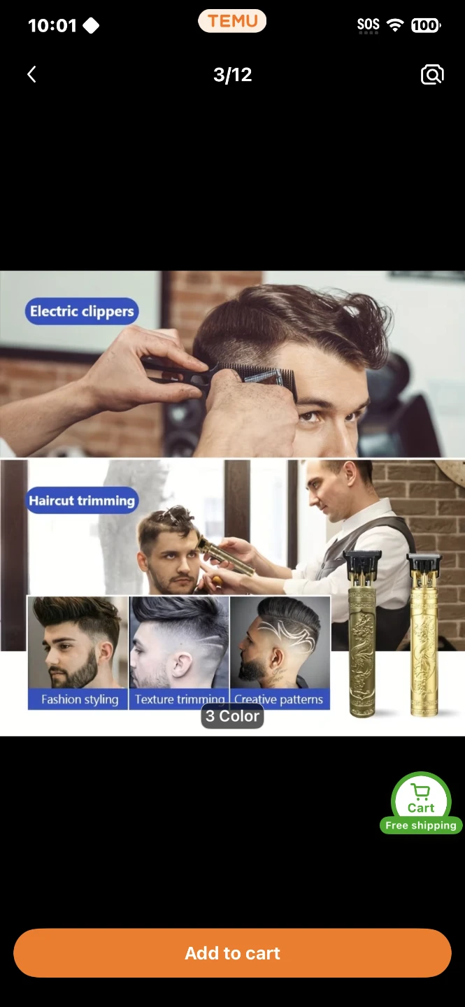 Gold Dragon Hair Trimmer with Titanium Blade - photo 5