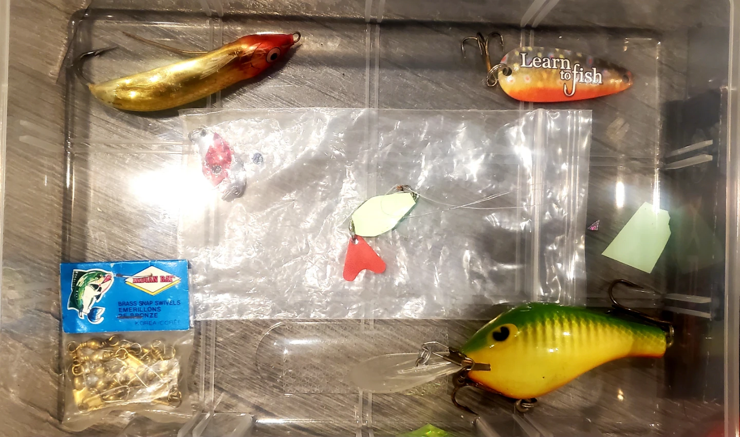Fishing tackle box & accessories lot - photo 3