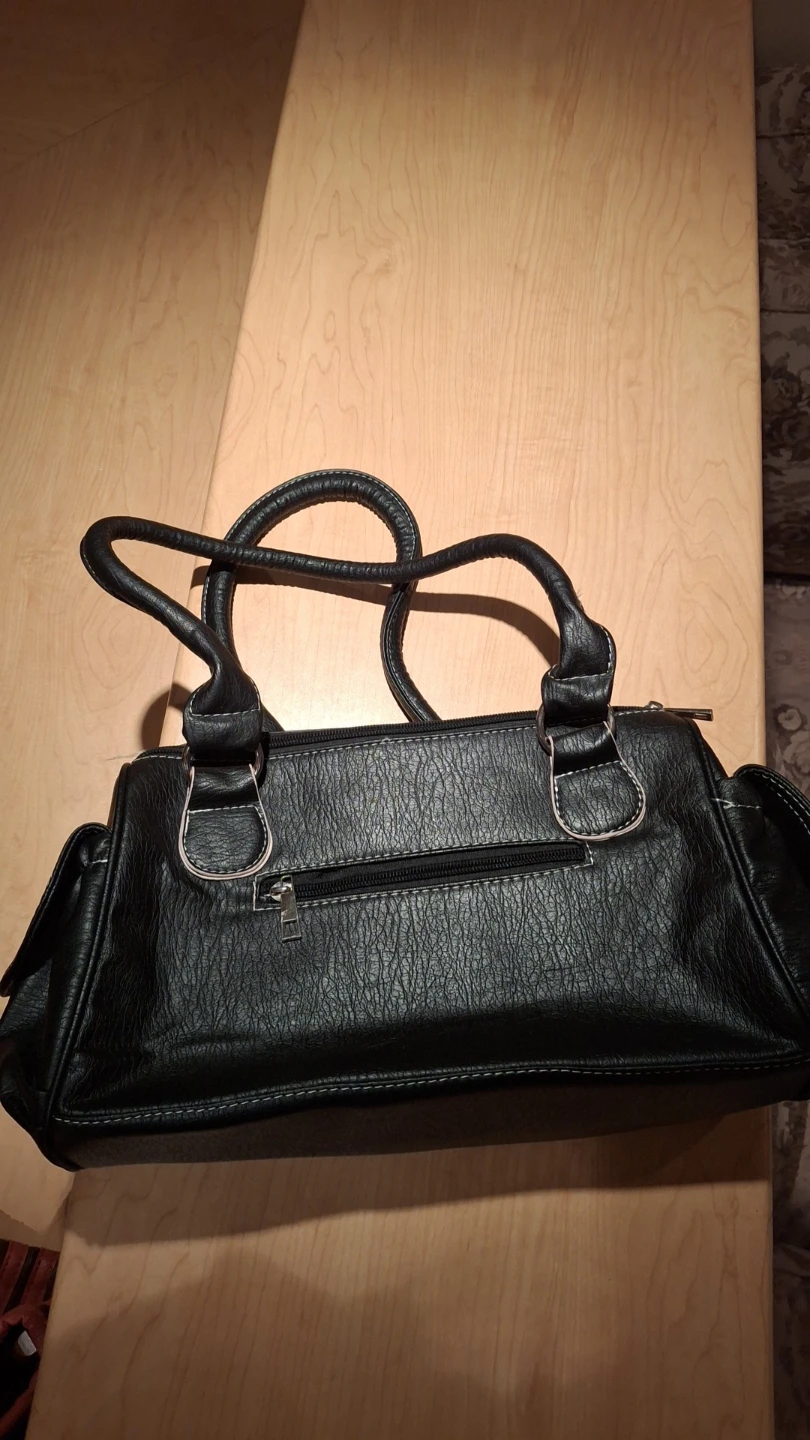 Black Faux Leather Handbag - photo 3